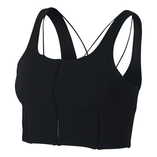 Nike Womens Yoga Luxe Infinalon Crop Top Black