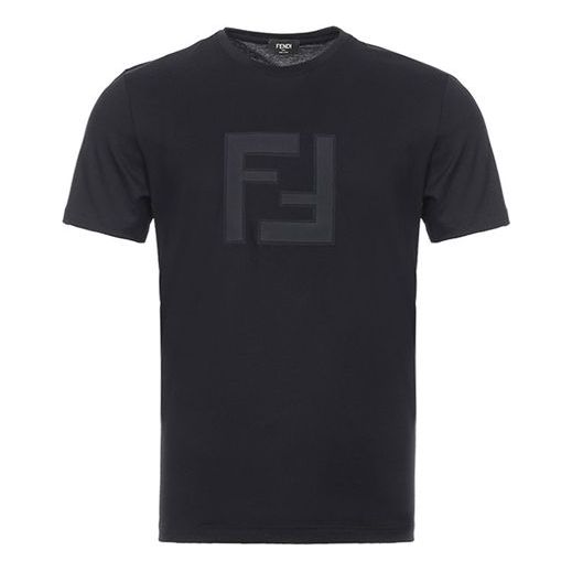 高評価即納【美品 鑑定済】FENDI Tシャツ FF ロゴ Mサイズ 黒 メンズ トップス