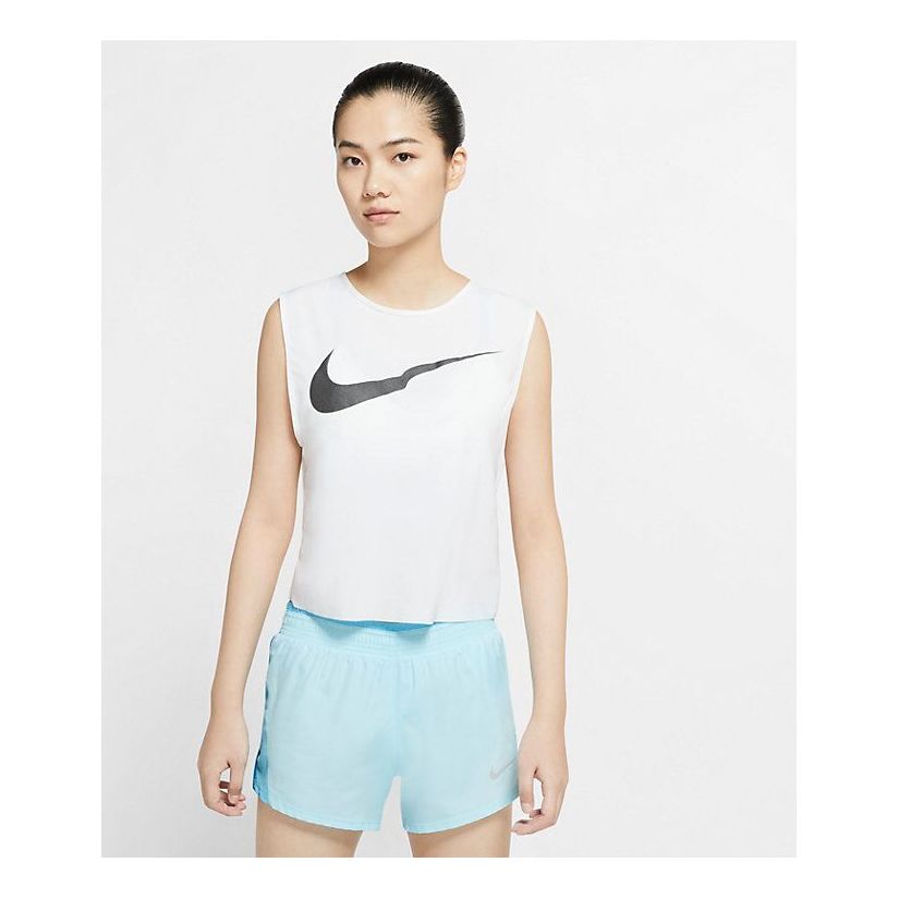 (WMNS) AS W NK Run DVN TANK PLEATED White CZ2836-100-KICKS CREW