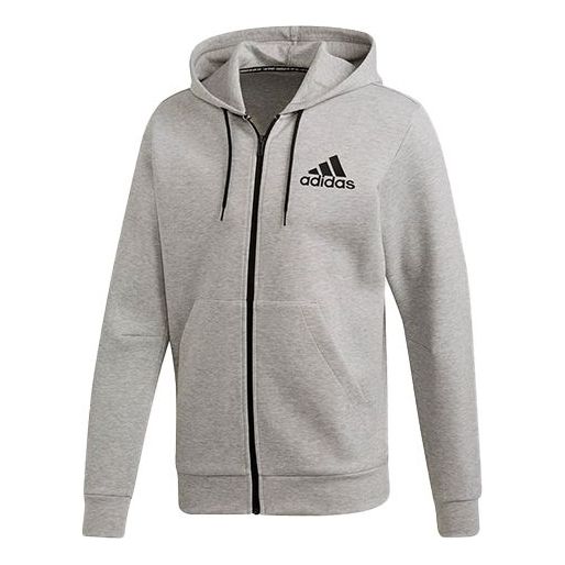 adidas Must Haves Plain Jacket 'Grey Black' DT9909 - KICKS CREW