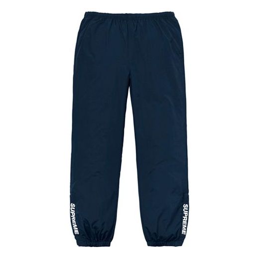 Supreme FW18 Warm Up Pant Navy Zipper Small Pants Unisex Navy Blue