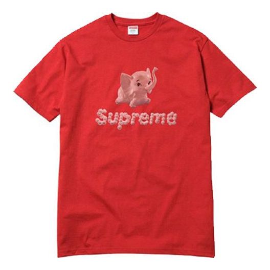 Supreme Ss17 Elephant Tee Red Small Printing Short Sleeve Unisex Sup S