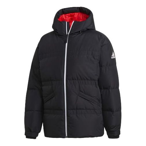 adidas Outdoor Casual Sports hooded down Jacket Black GF0054