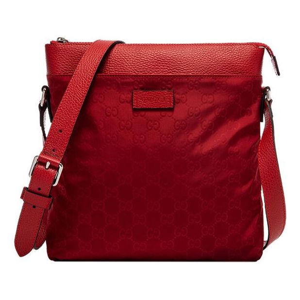 Gucci GG Red Nylon Messenger Bag