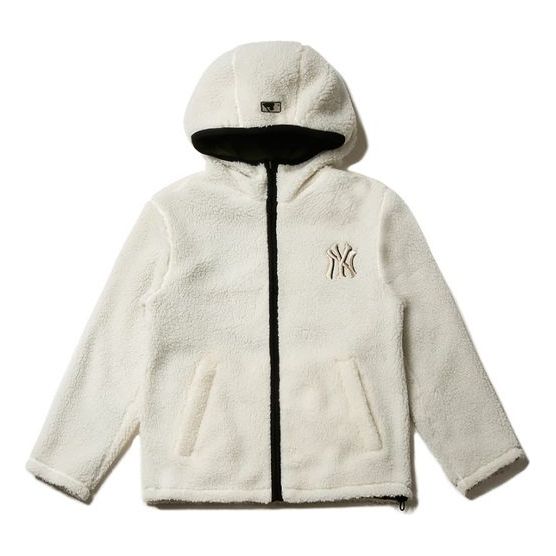 MLB New York Yankees Lambs Wool Jacket Unisex White 31JPF3061-50I