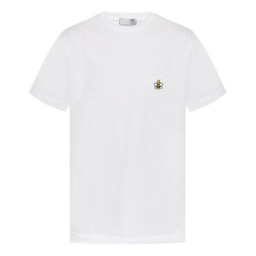 Men's DIOR x KAWS Crossover Logo Short Sleeve White 923J611W6041-082
