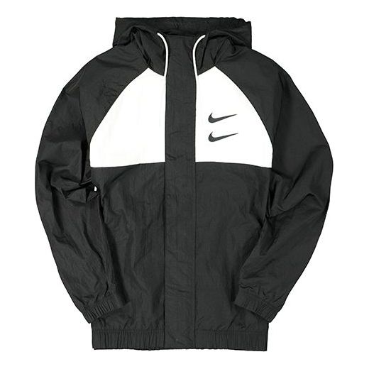 Nike Sportswear Swoosh Men's Woven Hooded Jacket Black CJ4888-011 ...