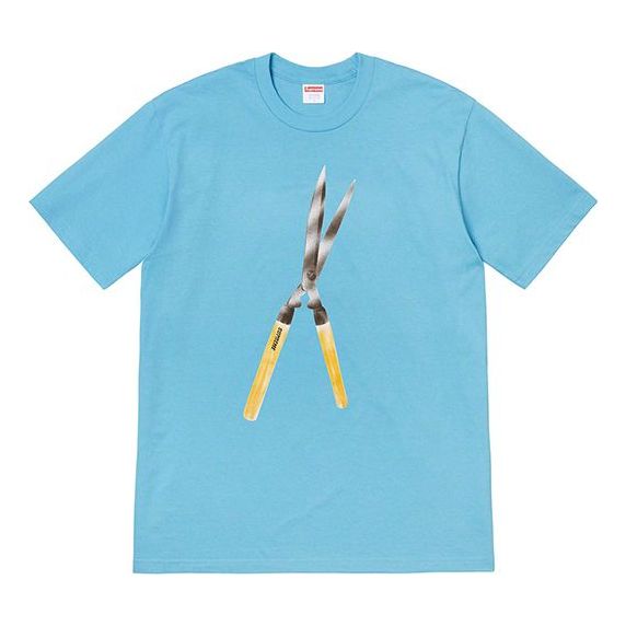 Supreme SS19 Shears Tee Large Scissors Printing Short Sleeve