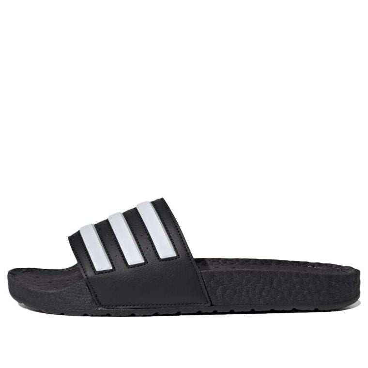 adidas Adilette Boost Slides 'Black White Stripes' FY8154 - KICKS CREW