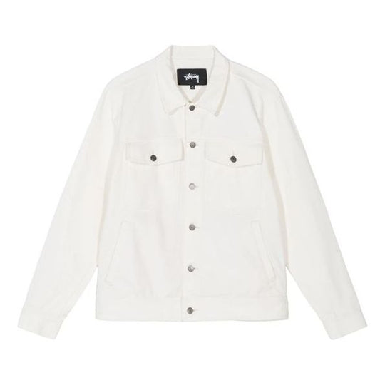 Stussy Ranch Jacket lapel Solid Color Unisex White 115494