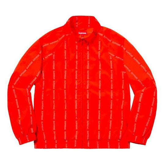 Supreme FW18 Reflective Text Track Jacket Orange SUP-FW18-946