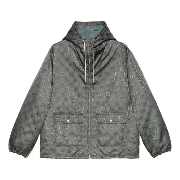 Gucci FW21 Off The Grid Series Full Print Zipper hooded Jacket 
