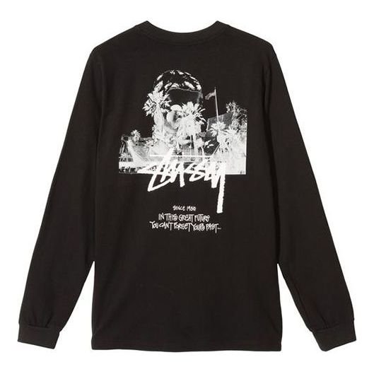 Stussy x MMW LS TEE Printing logo Long Sleeves Unisex Black 314065