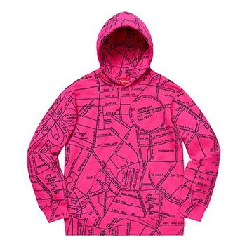 Supreme SS19 Gonz Embroidered Map Hooded Sweatshirt Pink SUP-SS19-657 -  KICKS CREW