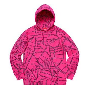 Supreme SS19 Gonz Embroidered Map Hooded Sweatshirt Pink SUP-SS19