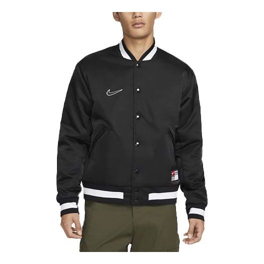 Men's Nike Contrasting Colors Logo Casual Sports Jacket Black DQ6280-0 ...