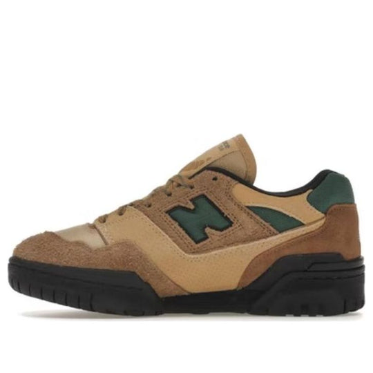 New Balance Green And Brown M1500 Suede Leather Sneakers for Men