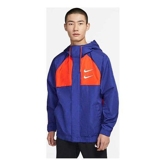 Nike swoosh sales jacket red