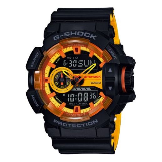 CASIO G Shock Analog Digital Black Orange GA 400BY 1APR