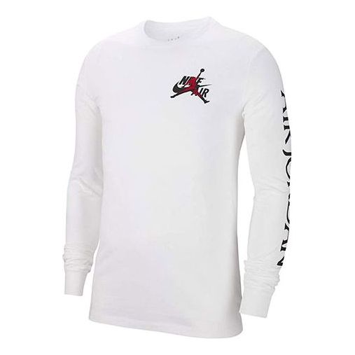 Air Jordan Casual Sports Round Neck Pullover Long Sleeves White AT8897 ...