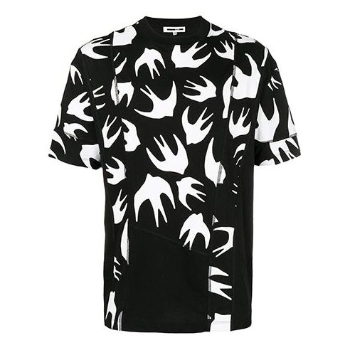 McQ Alexander McQueen Swallow Printing Knit Short Sleeve Unisex