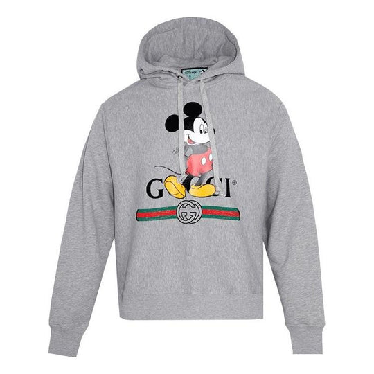 Guccl x Disney Mickey Mouse Printed Loose For Men Grey 604218-XJB68-1093