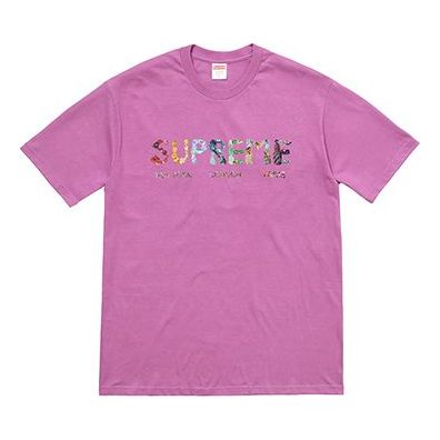 Supreme SS18 Rocks Tee Light Purple Logo Tee SUP-SS18-483
