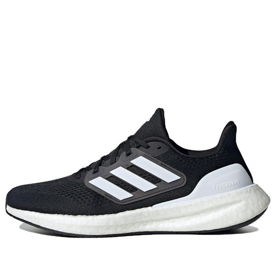 adidas Pureboost 23 Wide Running Shoes 'Black White' IF4839-KICKS CREW