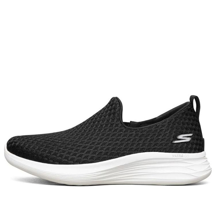 (WMNS) Skechers You Wave Sports Shoes Black/White 132000-BKW - KICKS CREW