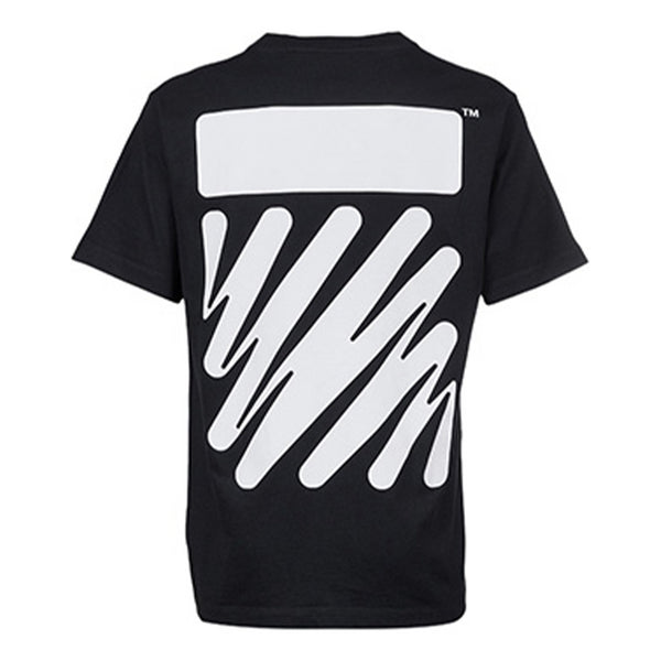 Men's OFF-WHITE SS22 Solid Color Cotton Printing Short Sleeve Black T-Shirt  OMAA027S22JER0101001