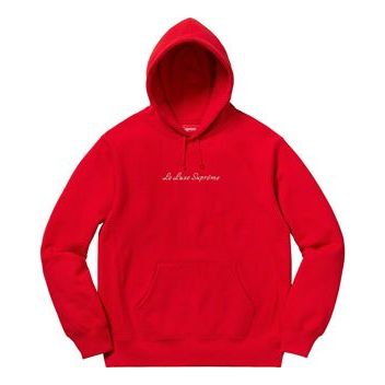 Supreme SS19 Le Luxe Hooded Sweatshirt Red Long Sleeves Unisex SUP-SS1 -  KICKS CREW