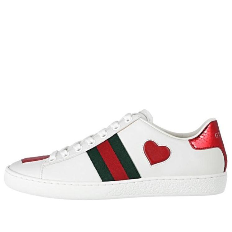 (WMNS) Gucci Ace Low 'Heart' 435638-A38M0-9074 - KICKS CREW