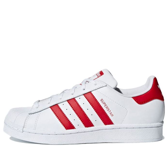 (GS) adidas Superstar J 'White Scarlet' CG6609 - KICKS CREW