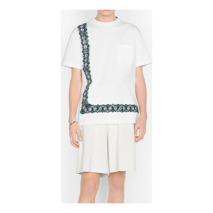 DIOR And Shawn Stussy Asymmetrical Print Oversized Short Sleeve 