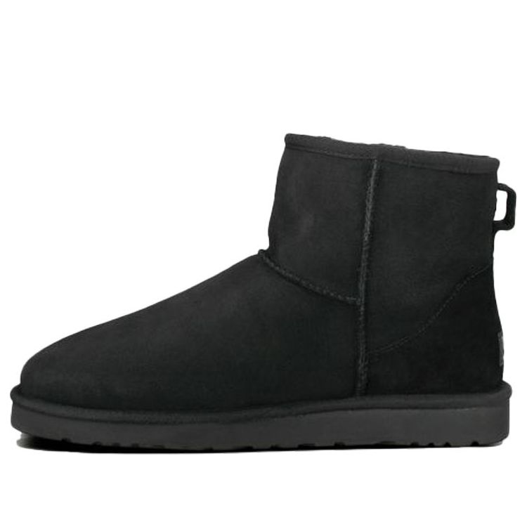 UGG Classic Mini Fleece Lined Snow Boots Black 1002072-BLK - KICKS CREW