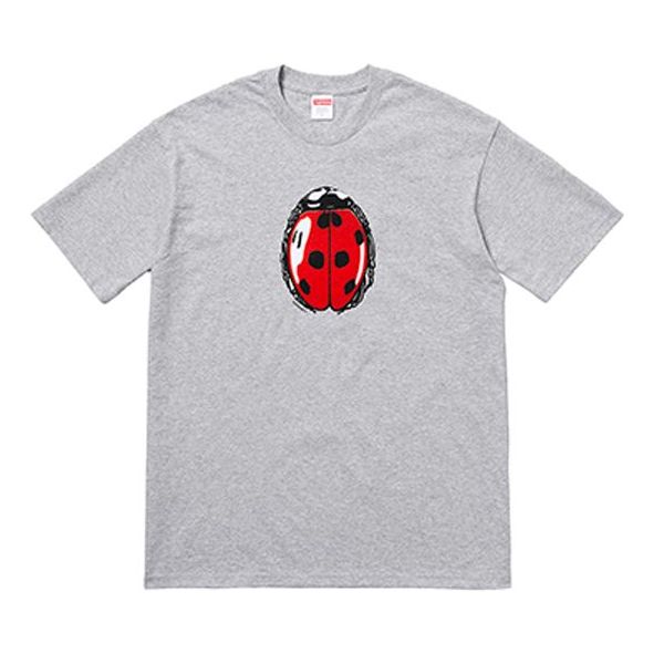 Supreme SS18 Ladybug Tee Heather Grey Printing Short Sleeve Unisex Gra