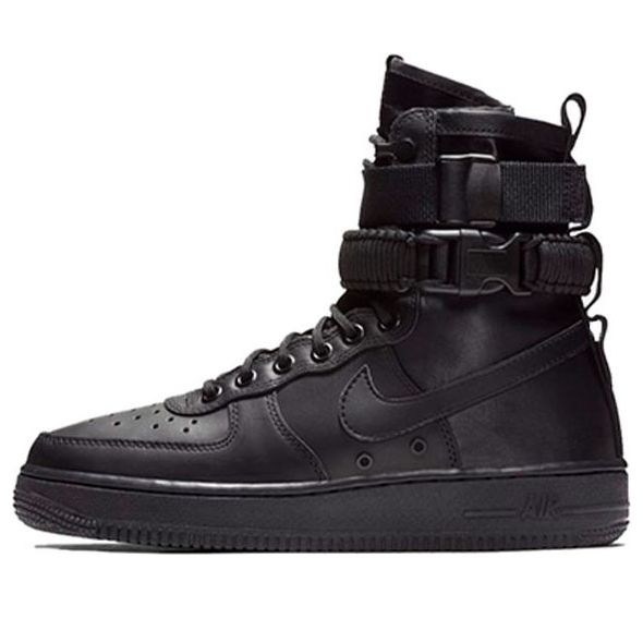 (WMNS) Nike SF Air Force 1 High 'Triple Black' 857872-005 - KICKS CREW