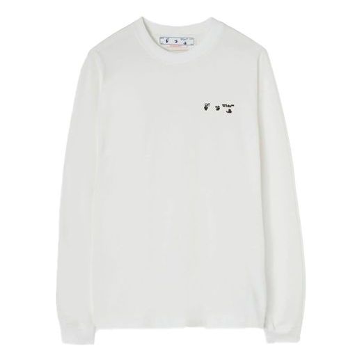 Off-White SS22 Logo Long Sleeves Hoodie Loose Fit White 