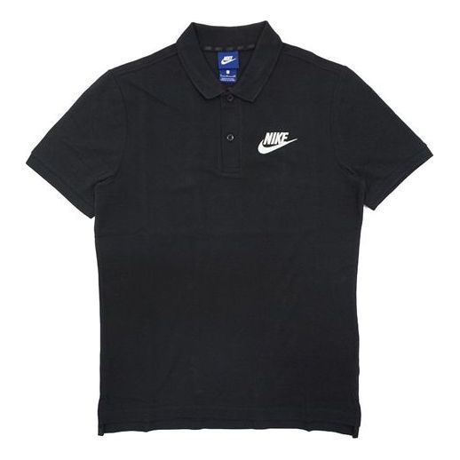 Nike Small Logo Casual Sports Short Sleeve Polo Shirt Black 909747-010 ...