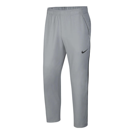 Men's Nike Dri-FIT Solid Color Logo Straight Breathable Sports Pants/Trousers/Joggers Gray DM6627-073