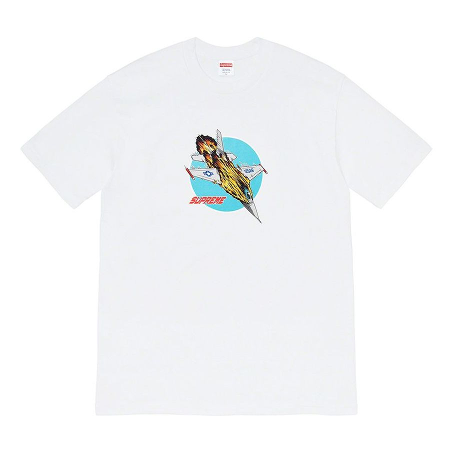 Supreme FW20 Week 1 Jet Tee Jet Plane Printing Round Neck Short Sleeve ...