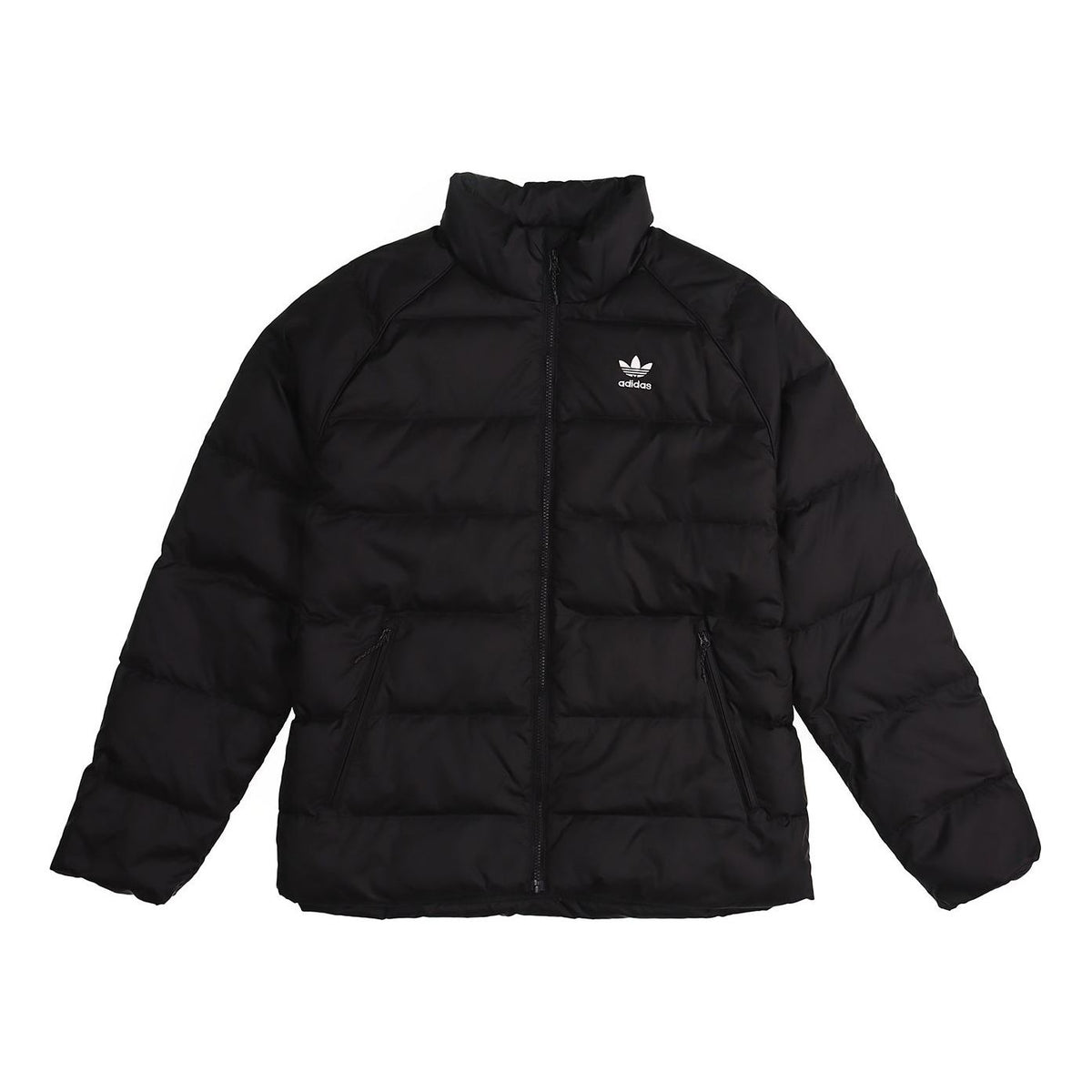 adidas originals Solid Color Stay Warm Zipper Stand Collar Down Jacket ...