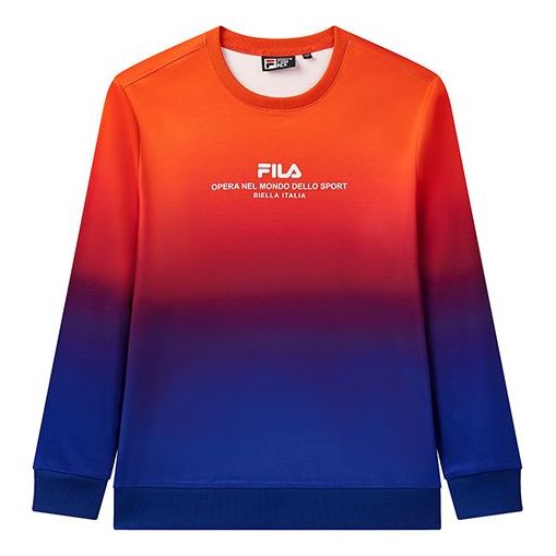 Men's FILA Contrasting Colors Knit Pullover Red F11M038239F-PU-KICKS CREW