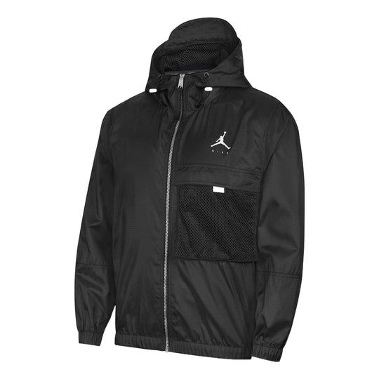 Air Jordan Jumpman Statement Solid Color Logo Hooded Jacket Black DM1868-010