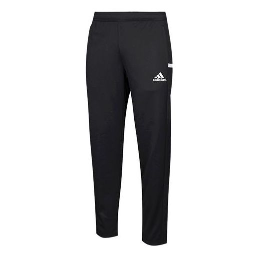 adidas T19 Outdoor Running Casual Sports Knit Long Pants Black DW6862 ...