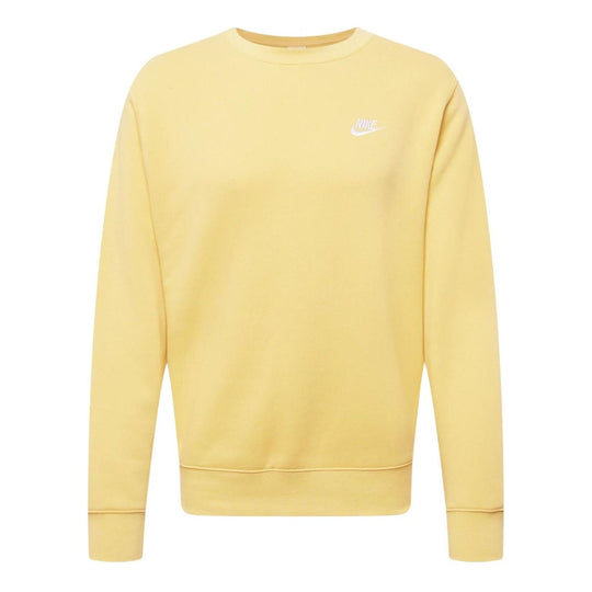 Nike Sportswear Club Solid Color Logo Embroidered Round Neck Long Slee ...