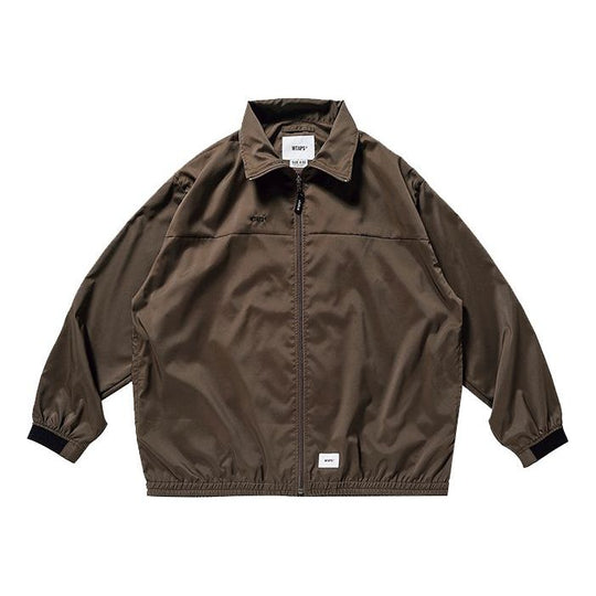 WTAPS Academy Zipper Long Sleeves Jacket Brown 192TQDT-JKM01-OD