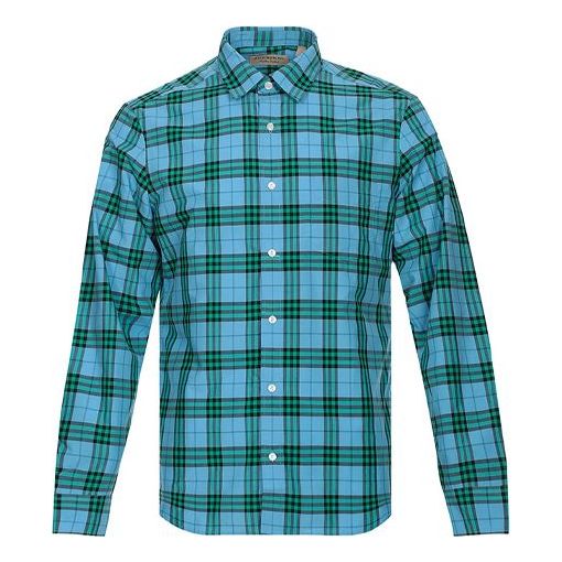 Burberry Flannel Check Shirt in Green for Men