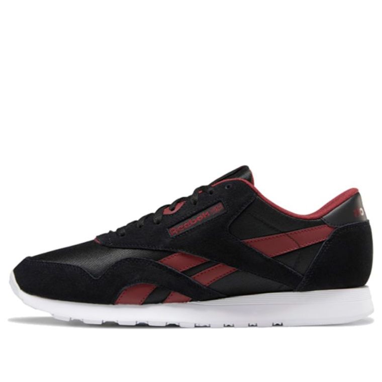 Reebok Classic Nylon Running Shoes Black/Red FV9323 - KICKS CREW