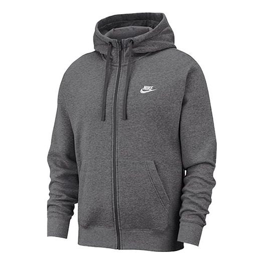 Nike Sportswear Club Fleece Full-Zip Hoodie 'Dark grey' BV2645-071 ...